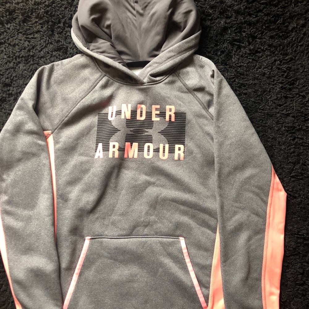 Grey and peach sweatshirt